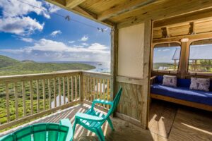 A beautiful hotel with green color chair