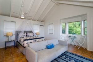 Beautiful bedroom with an AC conditioner